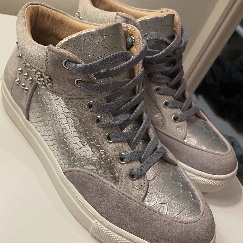 Silver Studded Platform Sneakers (37) - Picture 4 of 8